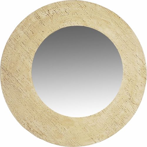 Miroir Rond Effet Travertin Style Naturel Pour Intérieur Élégant
