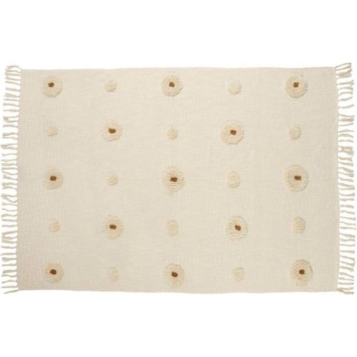 Plaid Coton Beige à Franges Douceur Naturelle Pour Salon Cosy