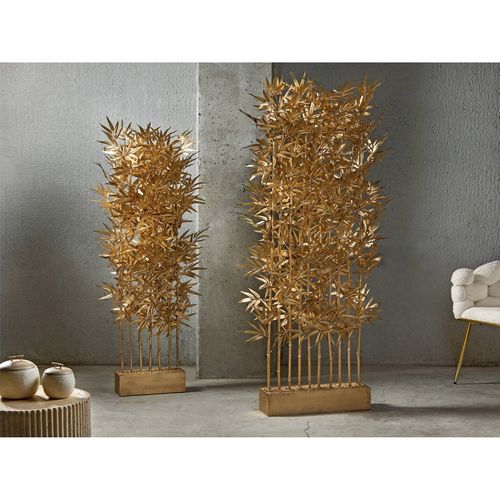 Séparateur Bambou Doré Élégant Pour Ambiance Naturelle