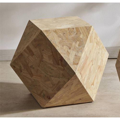 Table Basse Géométrique En Bois Naturel Style Moderne