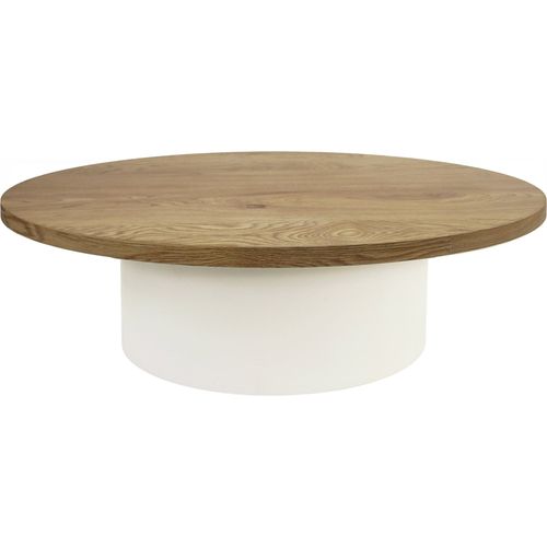 Table Basse Design Bois Naturel Et Blanc Pour Salon Élégant