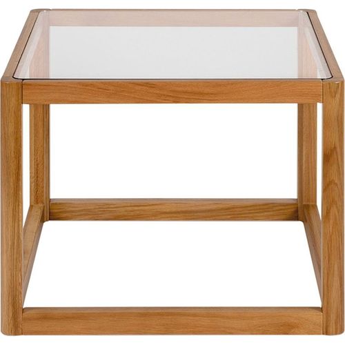 Table Dappoint En Chêne Et Verre Design Contemporain