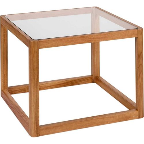 Table Dappoint En Chêne Et Verre Design Contemporain