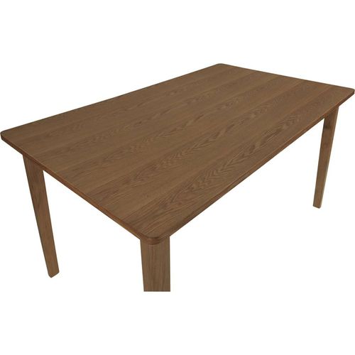 Table De Salle à Manger Bois Marron Finition Mate Élégante