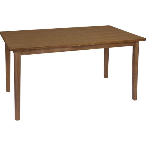 Table De Salle à Manger Bois Marron Finition Mate Élégante