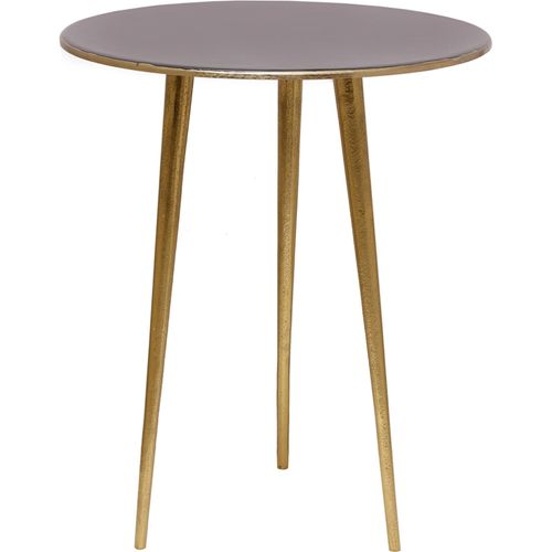 Table D'appoint Verte Élégante Avec Pieds Dorés En Aluminium