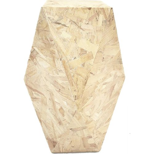 Table D Appoint Géométrique En Bois Naturel Style Contemporain