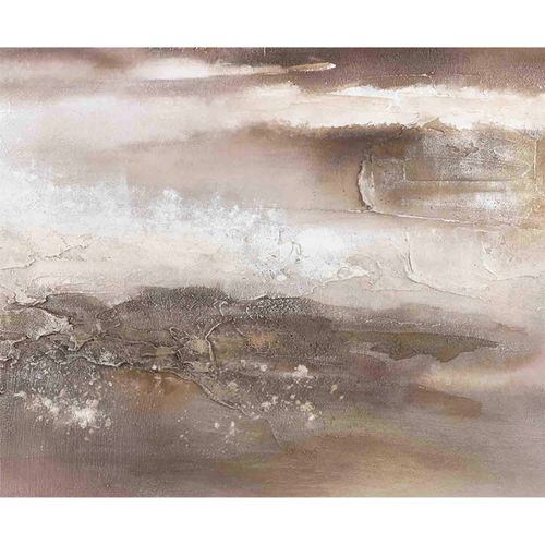 Toile Abstraite Alabama Multicolore Sur Tissu Et Bois De Pin