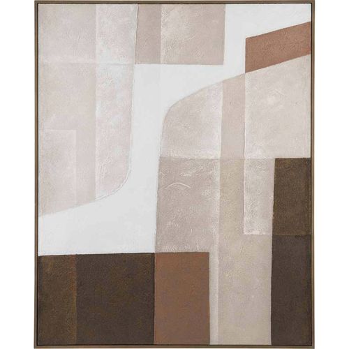 Toile Abstraite Mississippi Aux Tons Naturels Et Touche Contemporaine