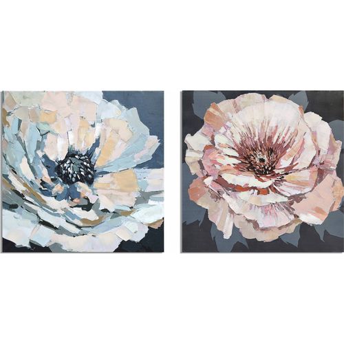 Tableau Floral Peinture à L'huile Ambiance Contemporaine