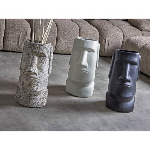 Vase Décoratif Moai Beige En Terracota Style Ethnique
