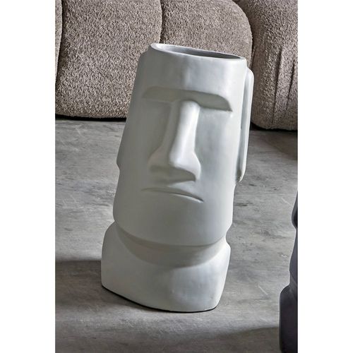 Vase Décoratif Moai Beige En Terracota Style Ethnique