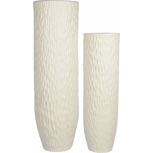 Vase Décoratif Terracotta Beige Finition Texturée Élégante