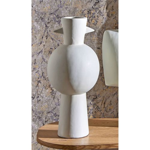 Vase Décoratif Beige En Fibrocemento Style Contemporain