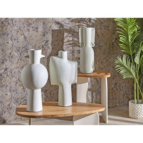 Vase Décoratif Beige En Fibrocemento Style Contemporain