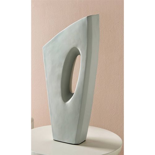 Vase Décoratif Beige En Fibrocement Au Design Contemporain