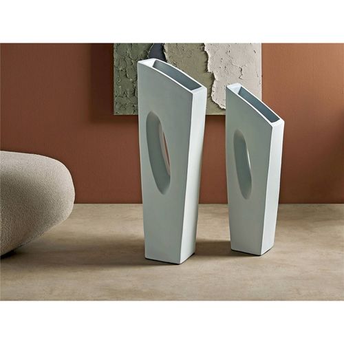 Vase Décoratif Beige En Fibrocement Design Contemporain