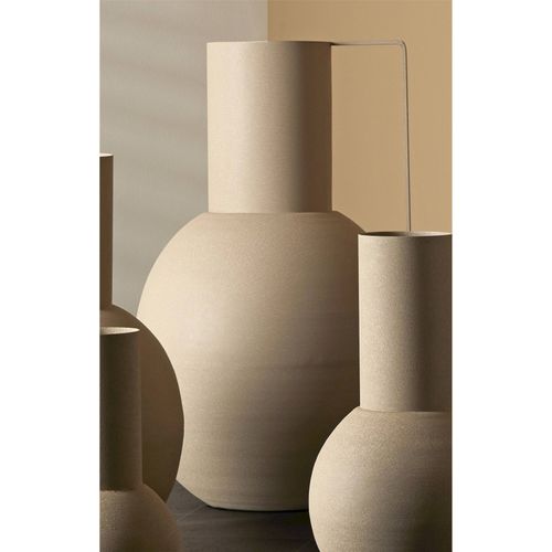 Vase Décoratif En Métal Topo Avec Anse Élégante