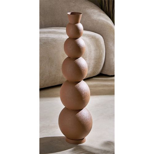 Vase Décoratif Terracotta En Métal Esprit Design Contemporain