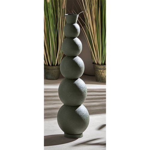 Vase Décoratif Vert En Métal Design Contemporain Élégant