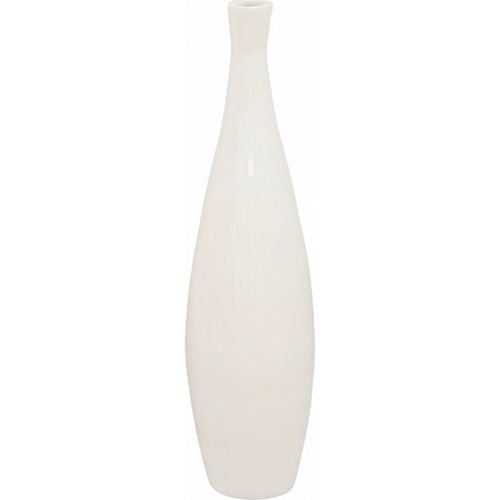 Vase Décoratif Laqué Blanc En Bambou Élégant Et Moderne