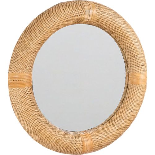 Miroir Rond En Rotin Naturel Esprit Bohème Élégant