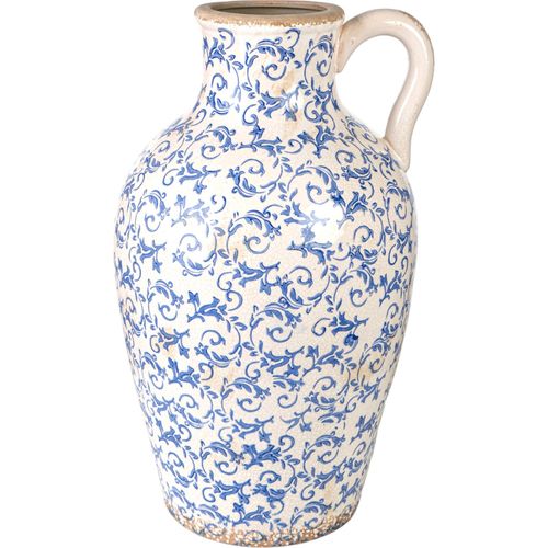 Vase Décoratif En Porcelaine Bleu Et Blanc Style Classique