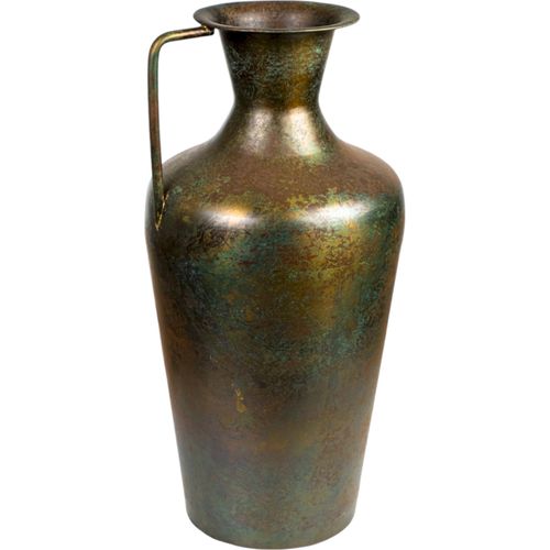 Vase Décoratif Ancien En Métal Brun Pour Intérieur Élégant