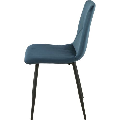 Chaise Velours Bleu Pieds Métal Élégance Et Confort Contemporain