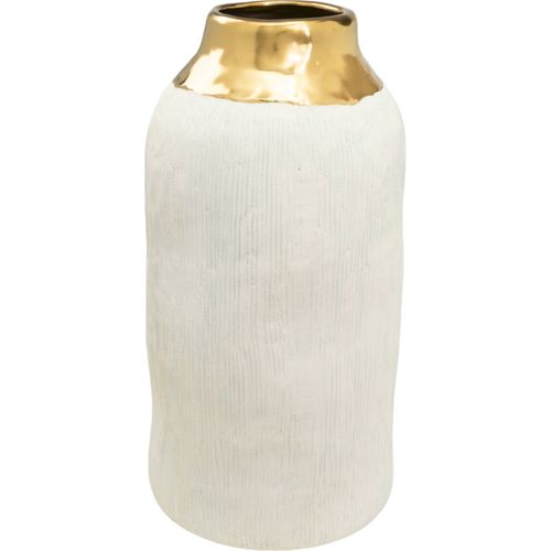 Vase En Porcelaine Blanc Et Doré Style Chaleureux Élégant