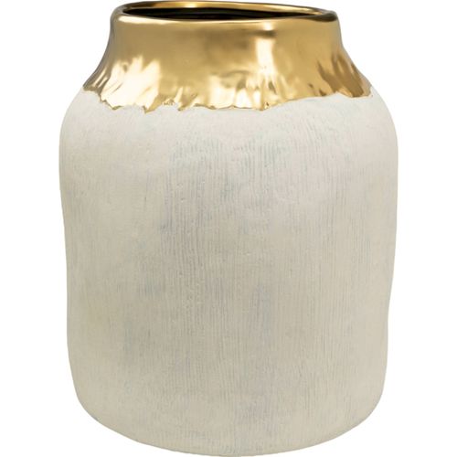 Vase En Porcelaine Blanc Et Or Ambiance Chaleureuse