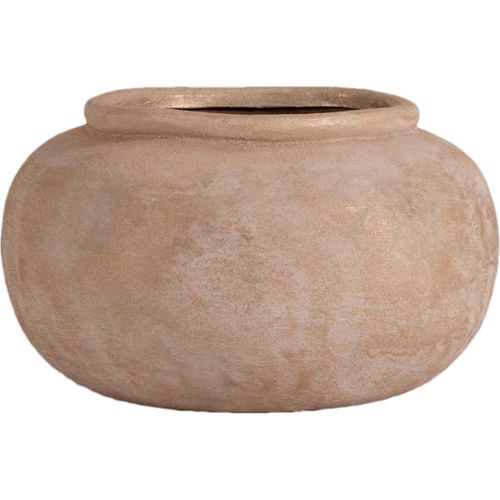 Vase Décoratif Terracotta Beige Doré Pour Intérieur Chaleureux