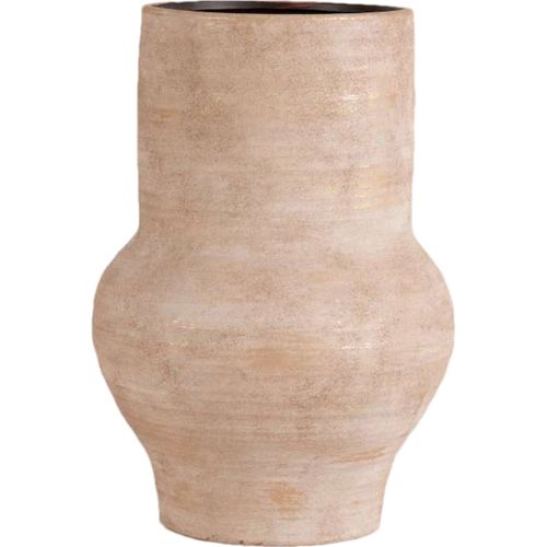 Vase Terracotta Beige Doré Décoratif Pour Intérieur Élégant
