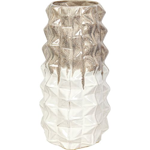 Vase Décoratif En Céramique Beige Et Blanc Style Moderne