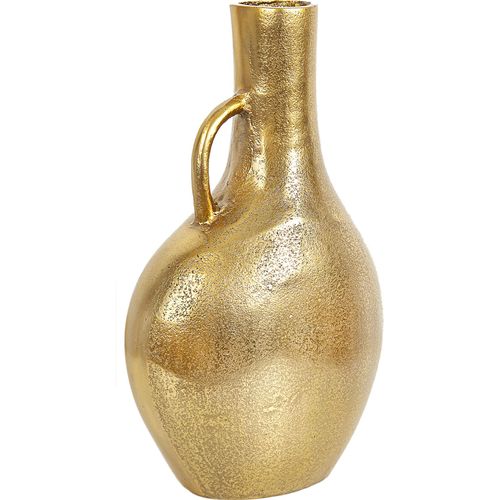 Vase Décoratif Anse Dorée En Aluminium Élégance Intemporelle