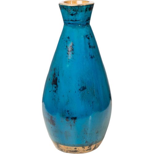 Vase Décoratif En Céramique Bleu Style Contemporain