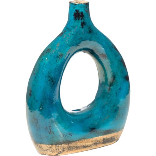 Vase Décoratif En Céramique Bleu Pour Intérieur Élégant