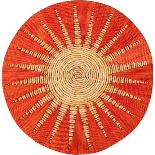 Décoration Murale Macramé Et Fibre Style Soleil Naturel Coral