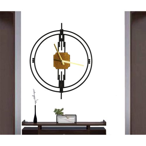 Horloge Murale Métal Noir Design Moderne Élégante