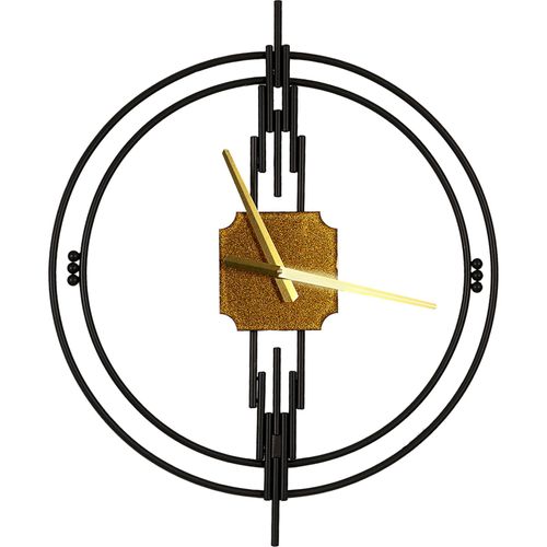 Horloge Murale Métal Noir Design Moderne Élégante