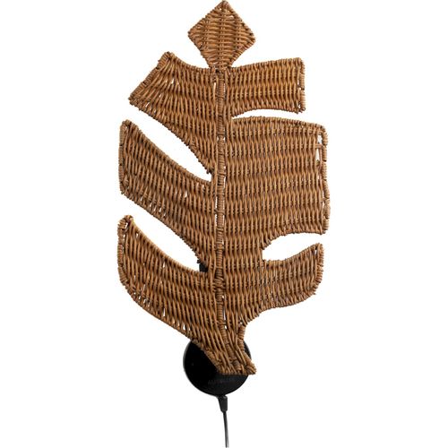 Applique Murale Feuille En Rotin Tressé Esprit Nature