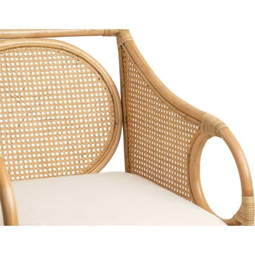 Fauteuil En Rotin Naturel Avec Coussin Confortable