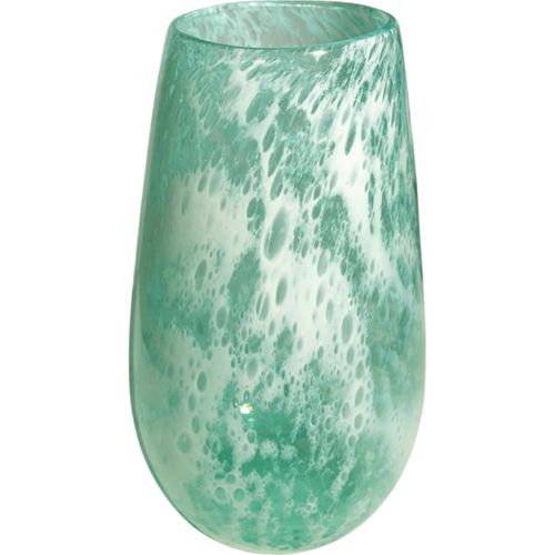 Vase Décoratif En Verre Vert Soufflé Pour Intérieur Élégant