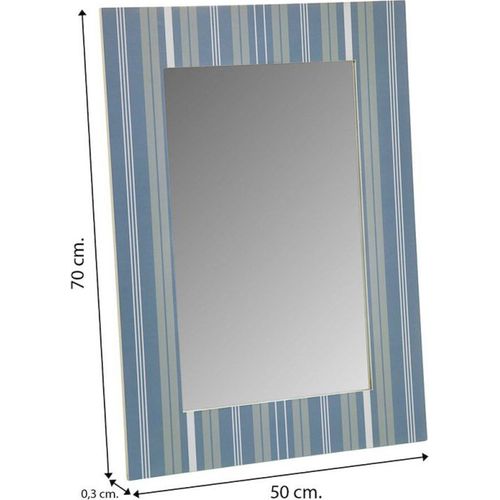 Miroir Mural Contemporain à Cadre Rayé Élégant Pour Intérieur