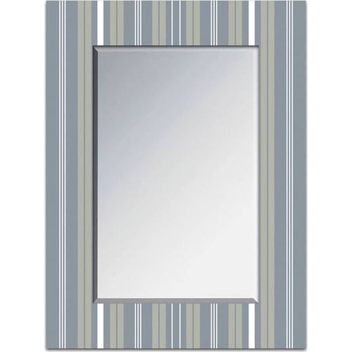 Miroir Mural Contemporain à Cadre Rayé Élégant Pour Intérieur