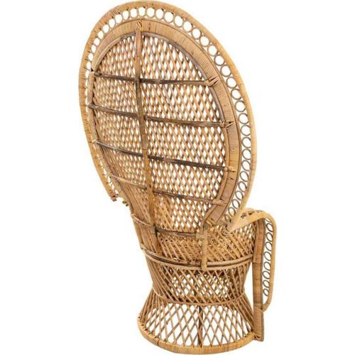 Fauteuil Paon Vintage En Rotin Naturel Style Bohème