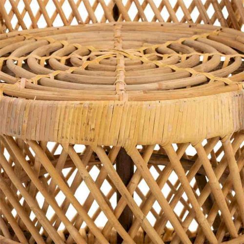 Fauteuil Paon Vintage En Rotin Naturel Style Bohème