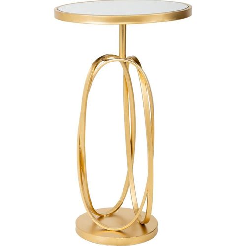 Table Dappoint Dorée En Métal Et Verre Au Design Élégant