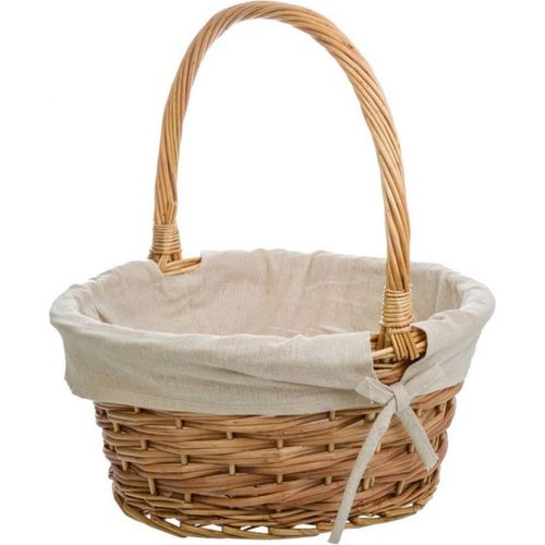 Panier En Osier Naturel Avec Doublure Coton Pour La Maison