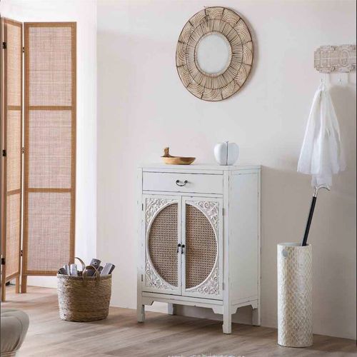 Paravent 200 x 120 x 2,5 Cm En Bois Et Bambou Naturel